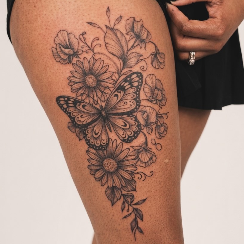 Tattoo by @tattoos_jara — fine_line, black_and_grey
