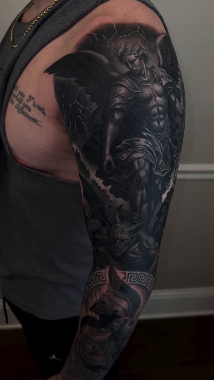 Tattoo by @angels__tattoo — black_and_grey, realism
