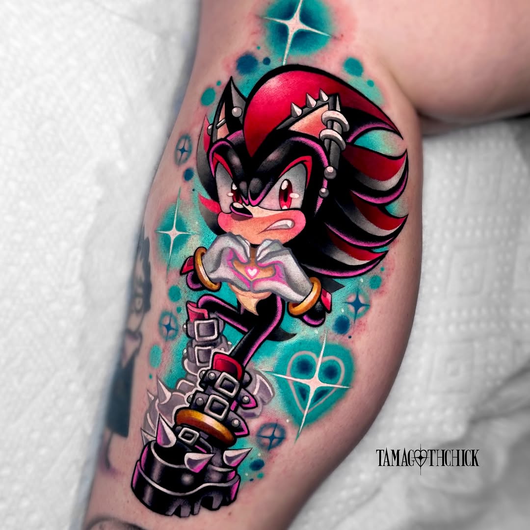 Tattoo by @tamagothchick β new_school, anime