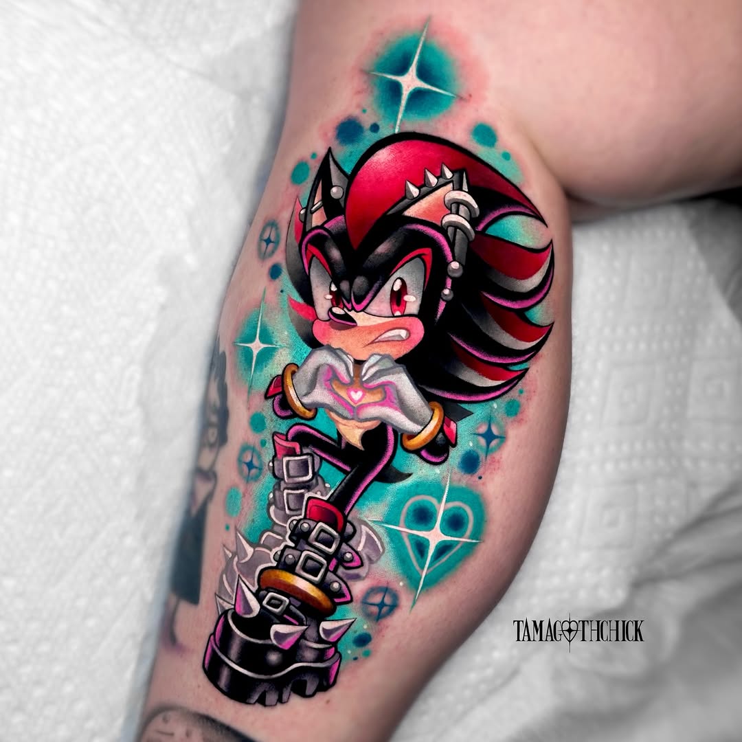Tattoo by @tamagothchick β new_school, anime