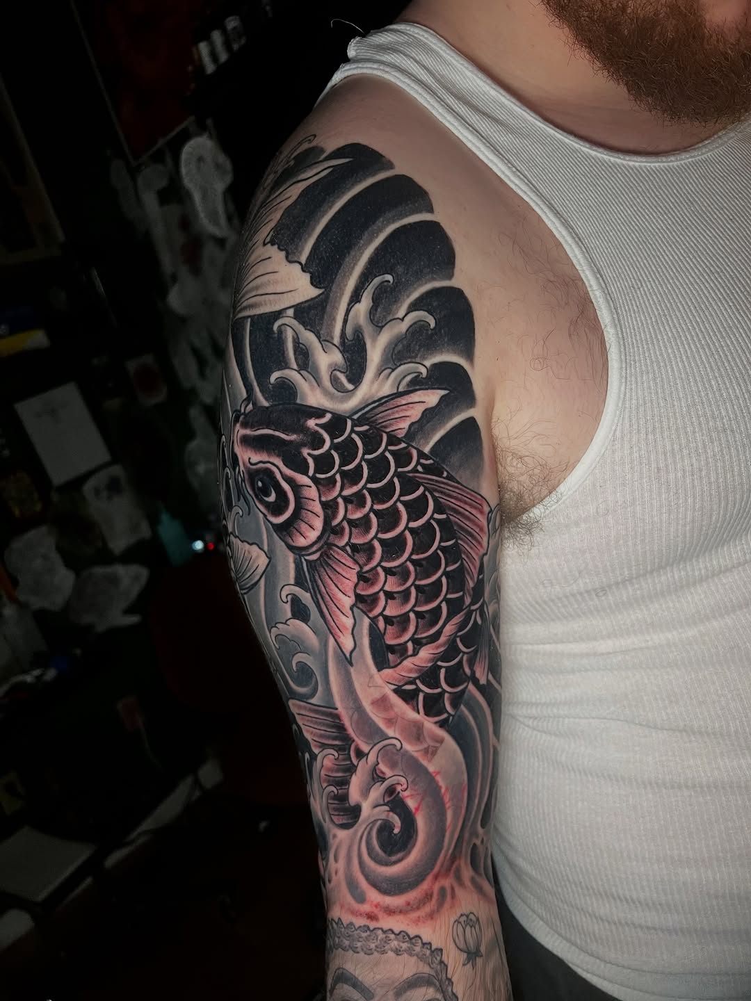 Tattoo by @braytontattoos — japanese_irezumi, black_and_grey
