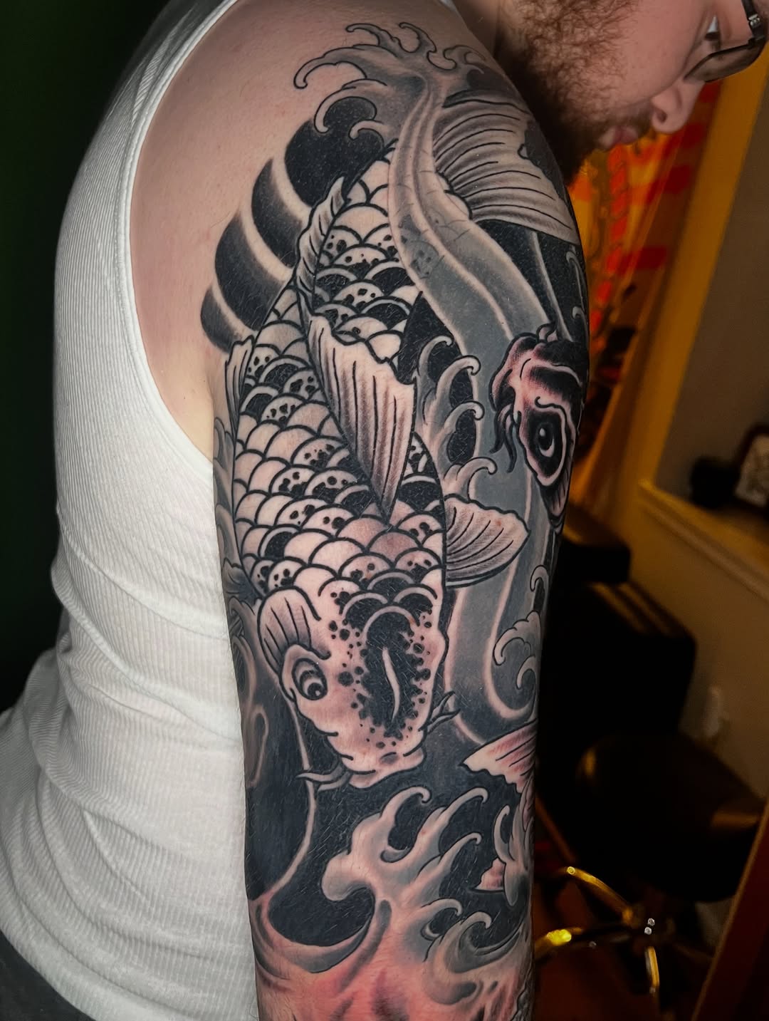 Tattoo by @braytontattoos — japanese_irezumi, black_and_grey