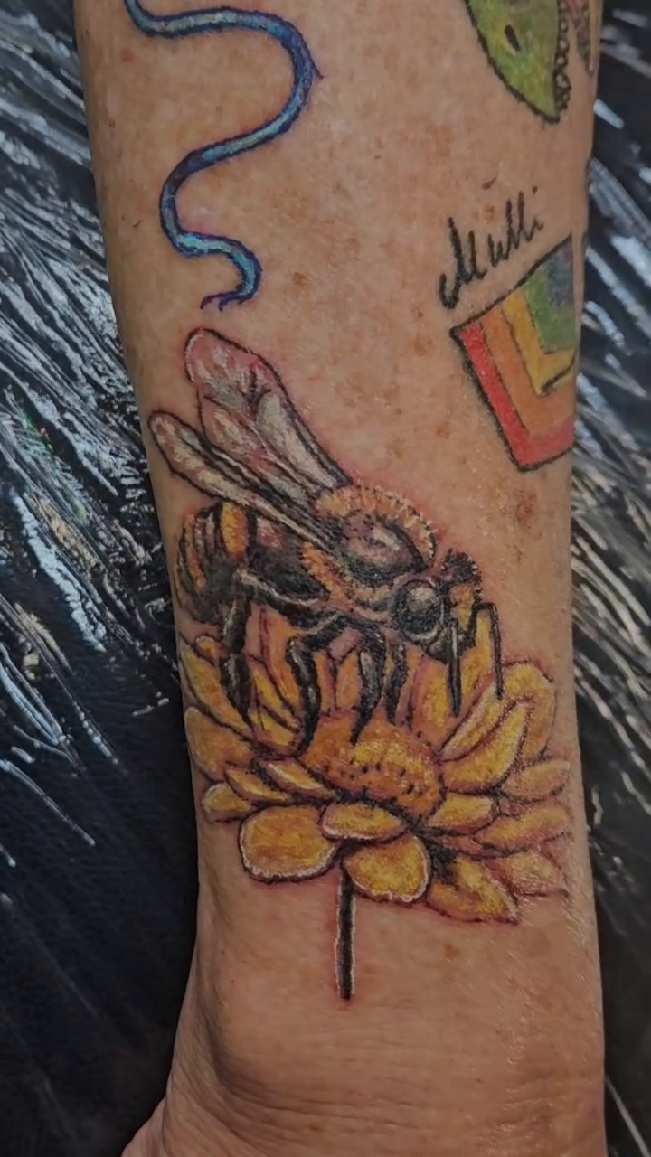 Tattoo by @angrygnometattoo — realism, fine_line