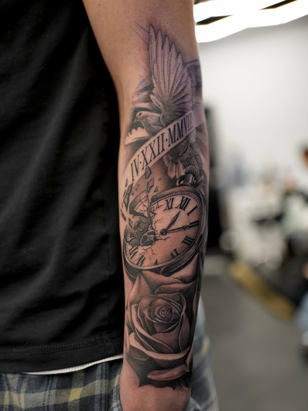 Tattoo by @dcvern_ink โ realism, black_and_grey