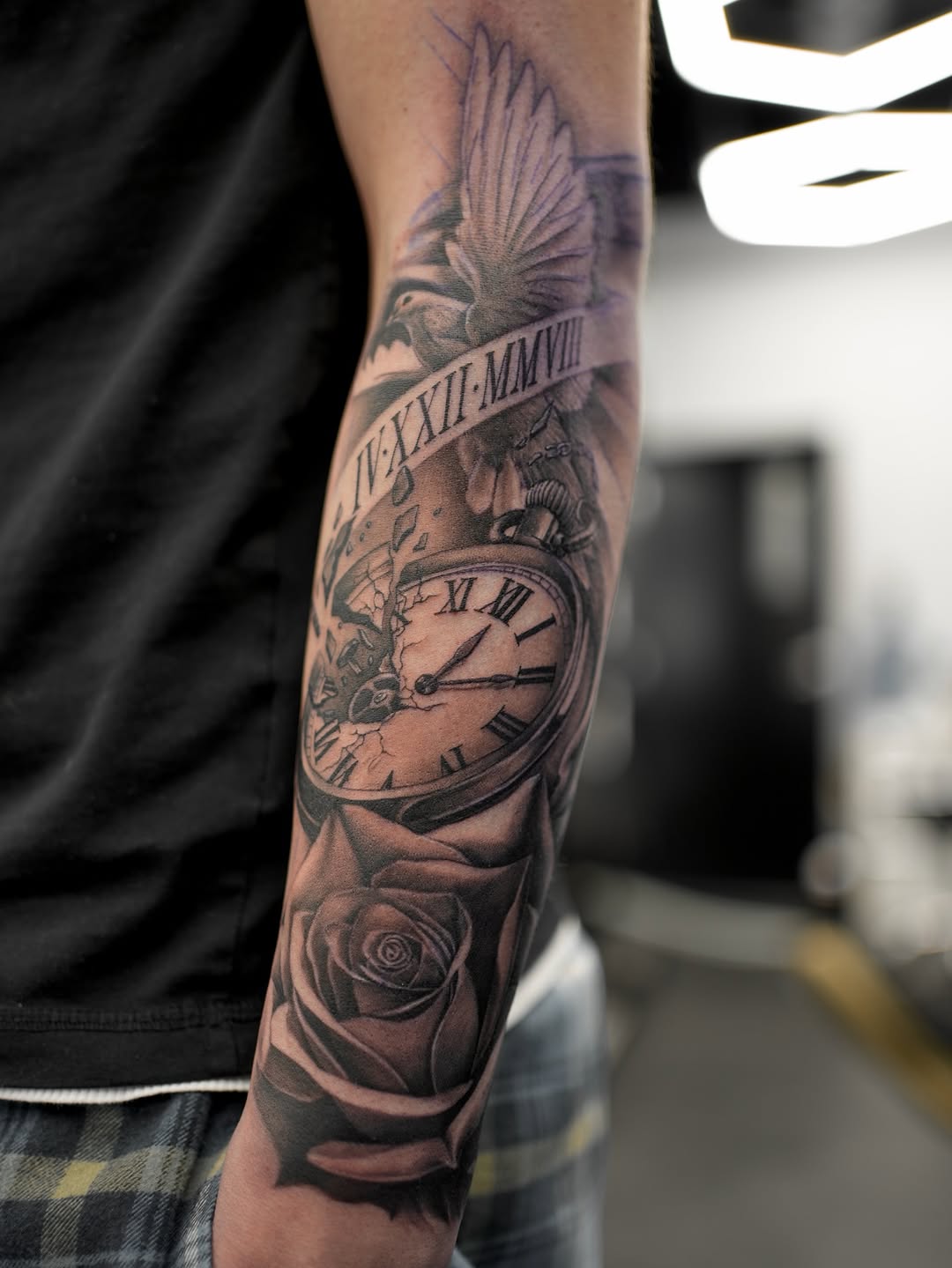 Tattoo by @dcvern_ink โ realism, black_and_grey