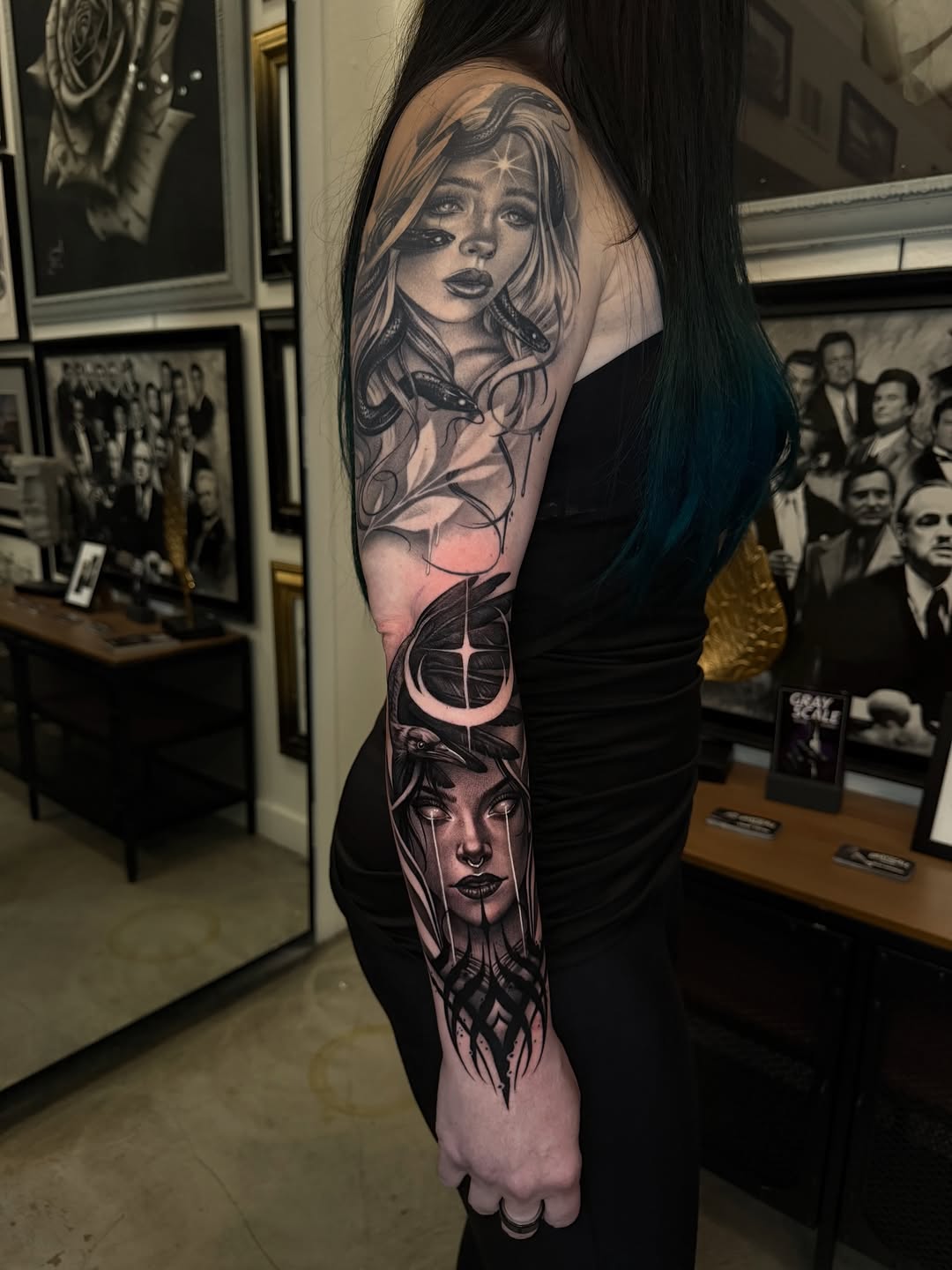 Tattoo by @medusa_michelletattoos — black_and_grey, realism