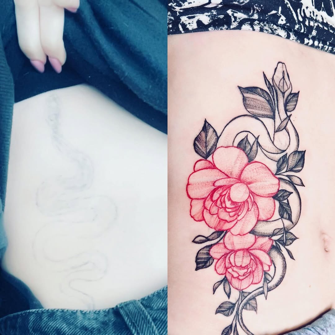 Tattoo by @tosh.pointo.tattoos — fine_line, black_and_grey