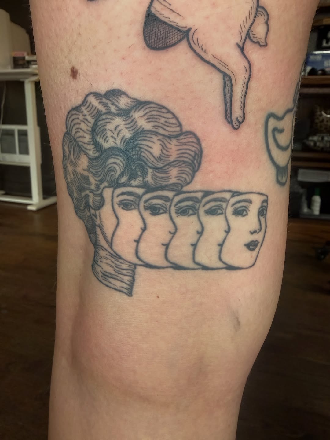 Tattoo by @honestbird — illustrative, black_and_grey