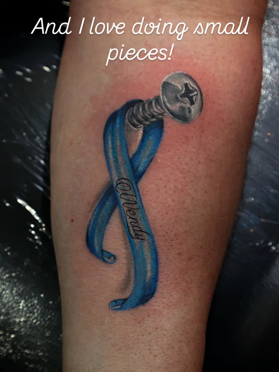 Tattoo by @kaileyjacob.tattoos โ realism, lettering_script