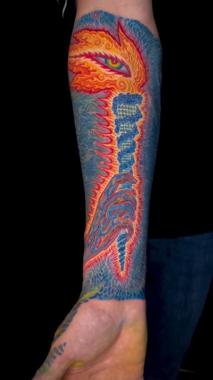 Tattoo by @dominicktattoo — dark_realism, trash_polka