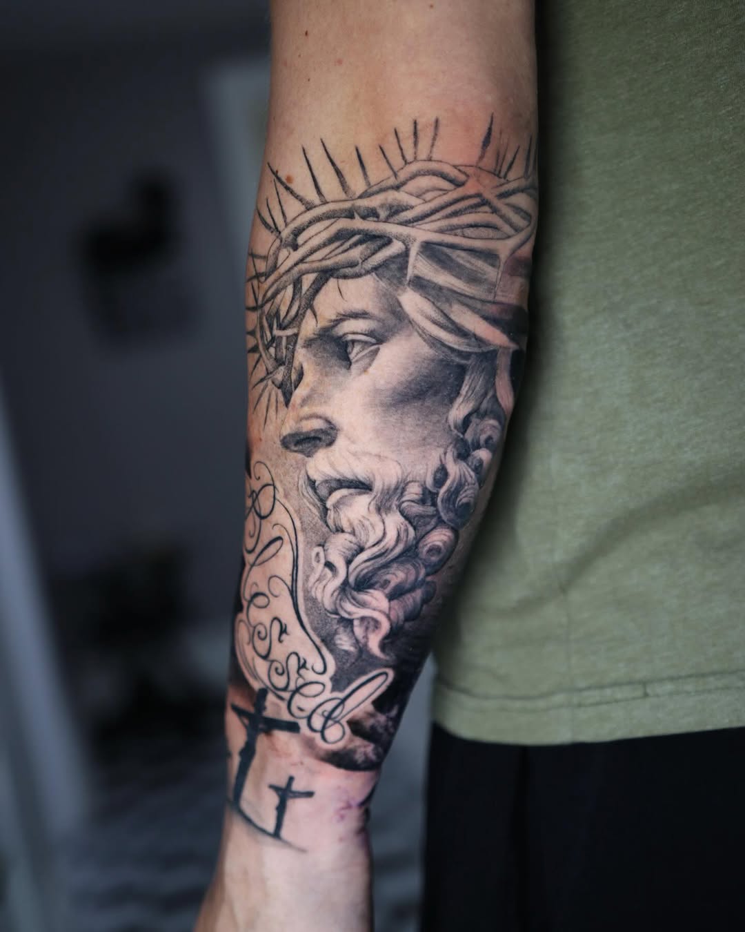 Tattoo by @cordero.inks — realism, black_and_grey