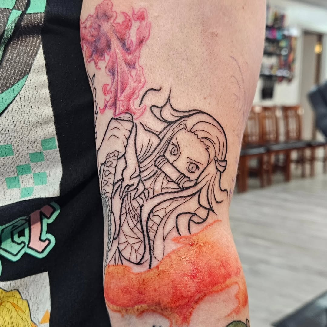 Tattoo by @damian_eames — anime, illustrative