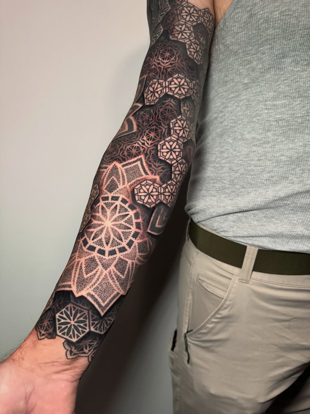 Tattoo by @treyparsonsart — geometric, dotwork