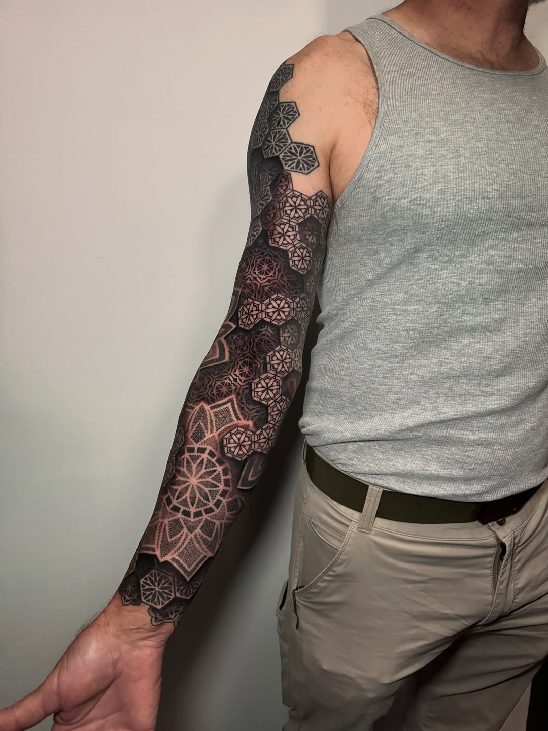 Tattoo by @treyparsonsart — geometric, dotwork