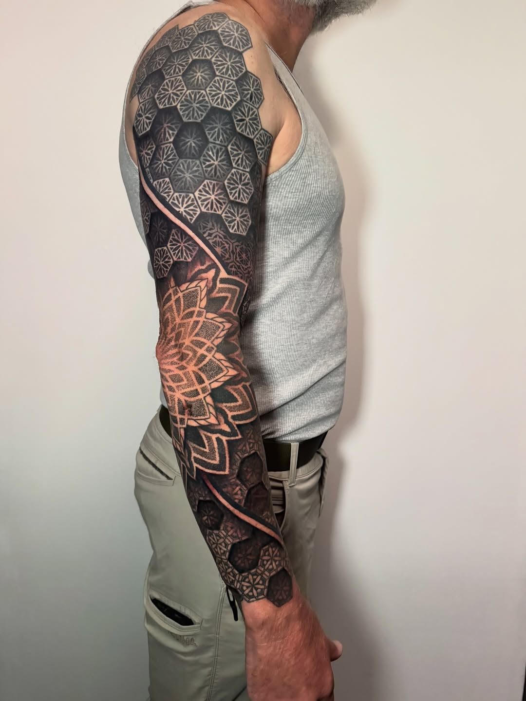 Tattoo by @treyparsonsart — geometric, dotwork