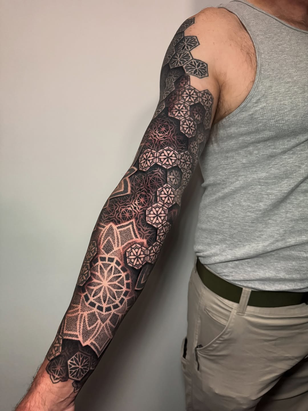 Tattoo by @treyparsonsart — geometric, dotwork