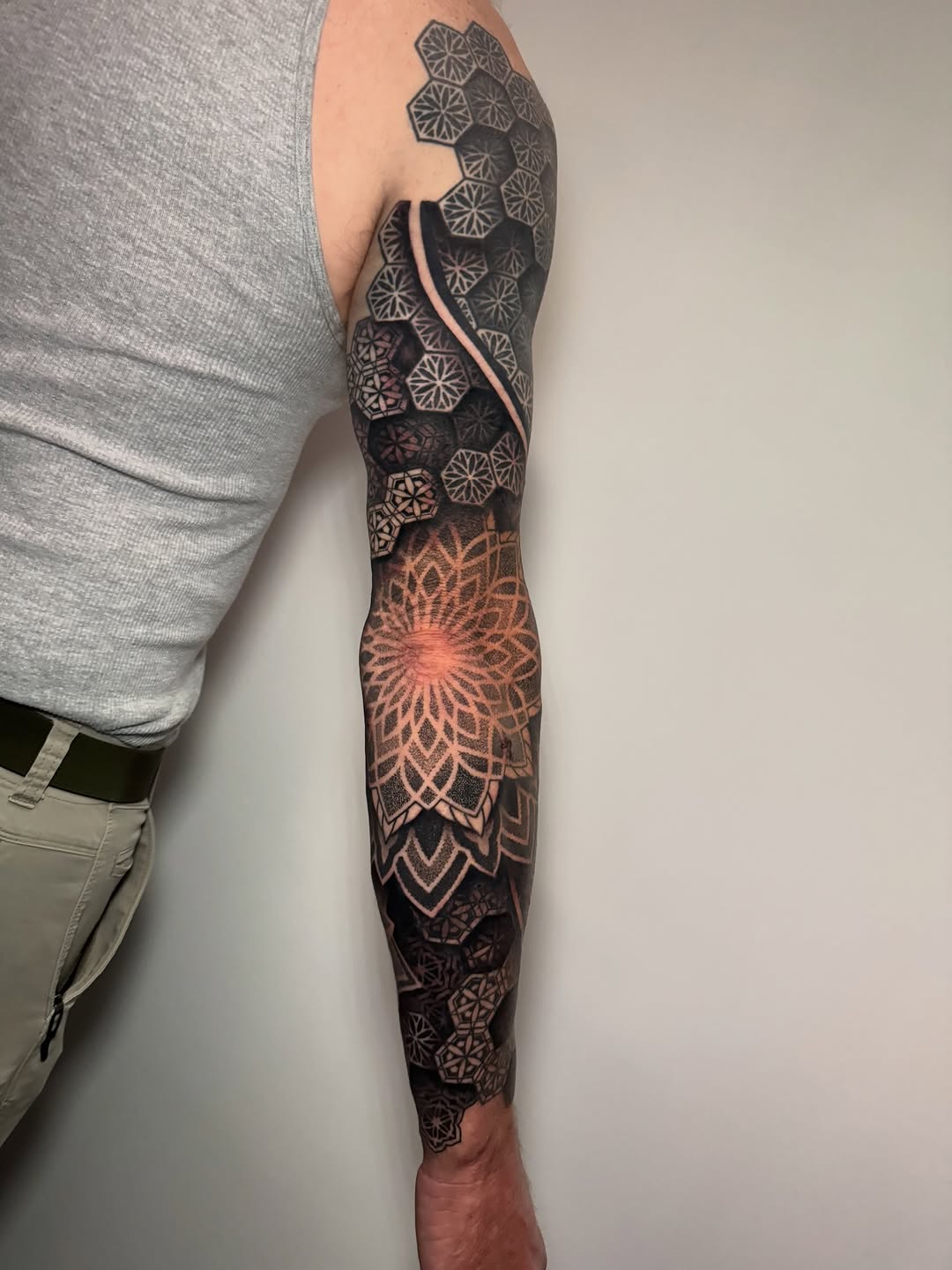 Tattoo by @treyparsonsart — geometric, dotwork