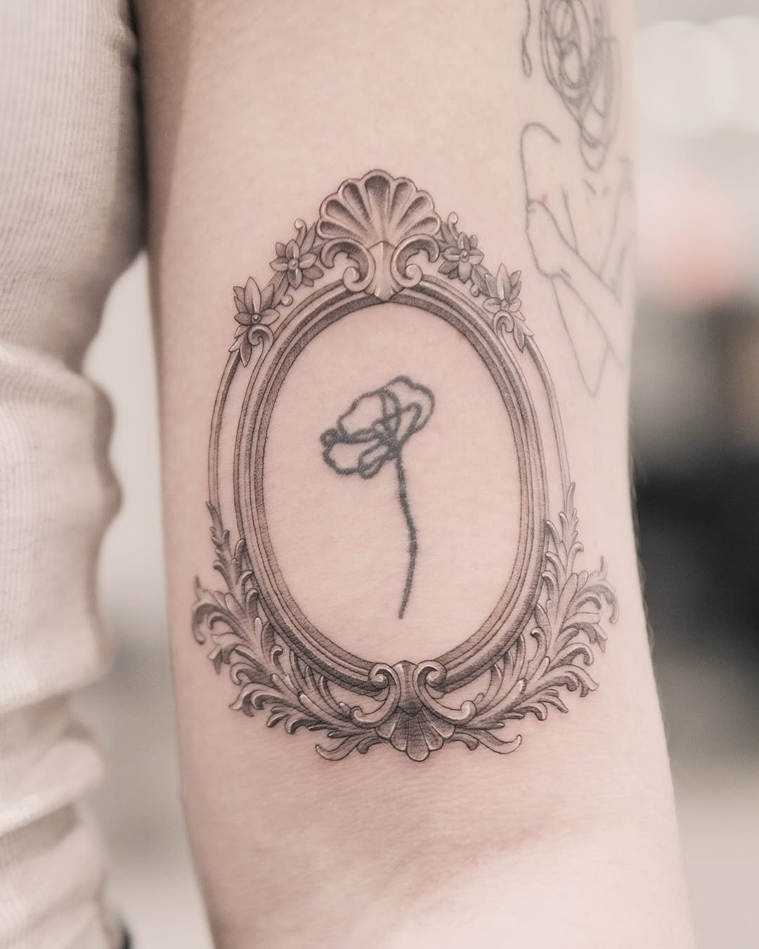 Tattoo by @joeysneedle — fine_line, black_and_grey