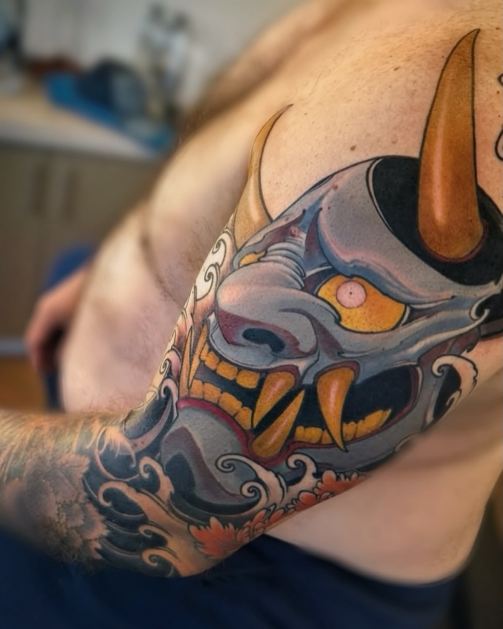 Tattoo by @jeffnortontattoo — japanese_irezumi, black_and_grey