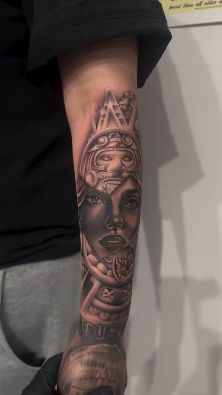 Tattoo by @vivica_ink — black_and_grey, realism