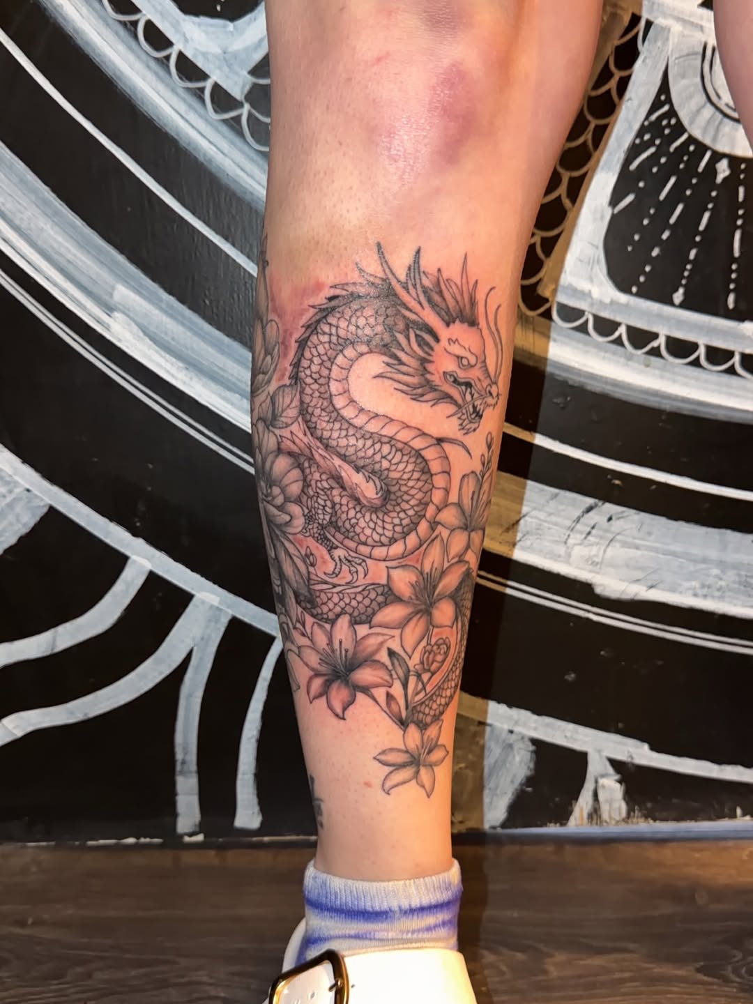 Tattoo by @kreidler_inks — japanese_irezumi, black_and_grey