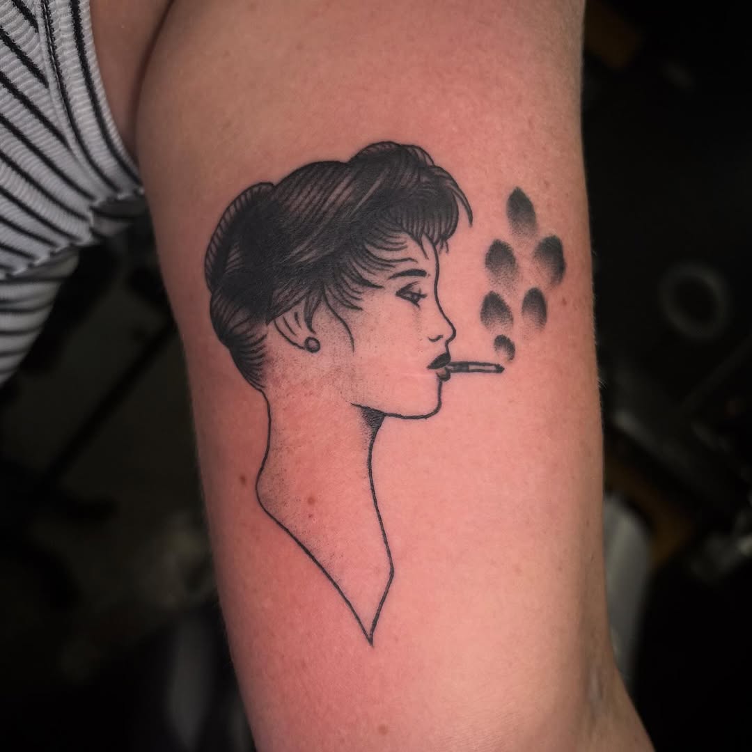 Tattoo by @brettattoos — illustrative, black_and_grey