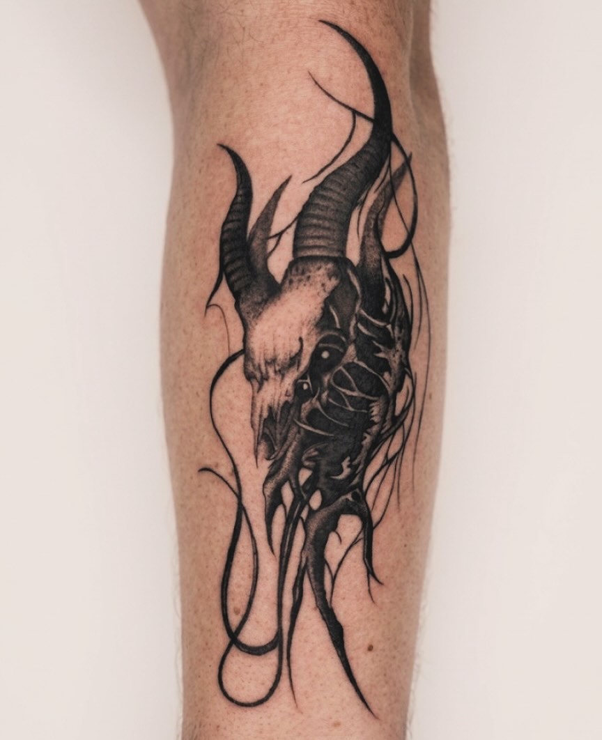 Tattoo by @tattoos_jara — blackwork, dark_realism