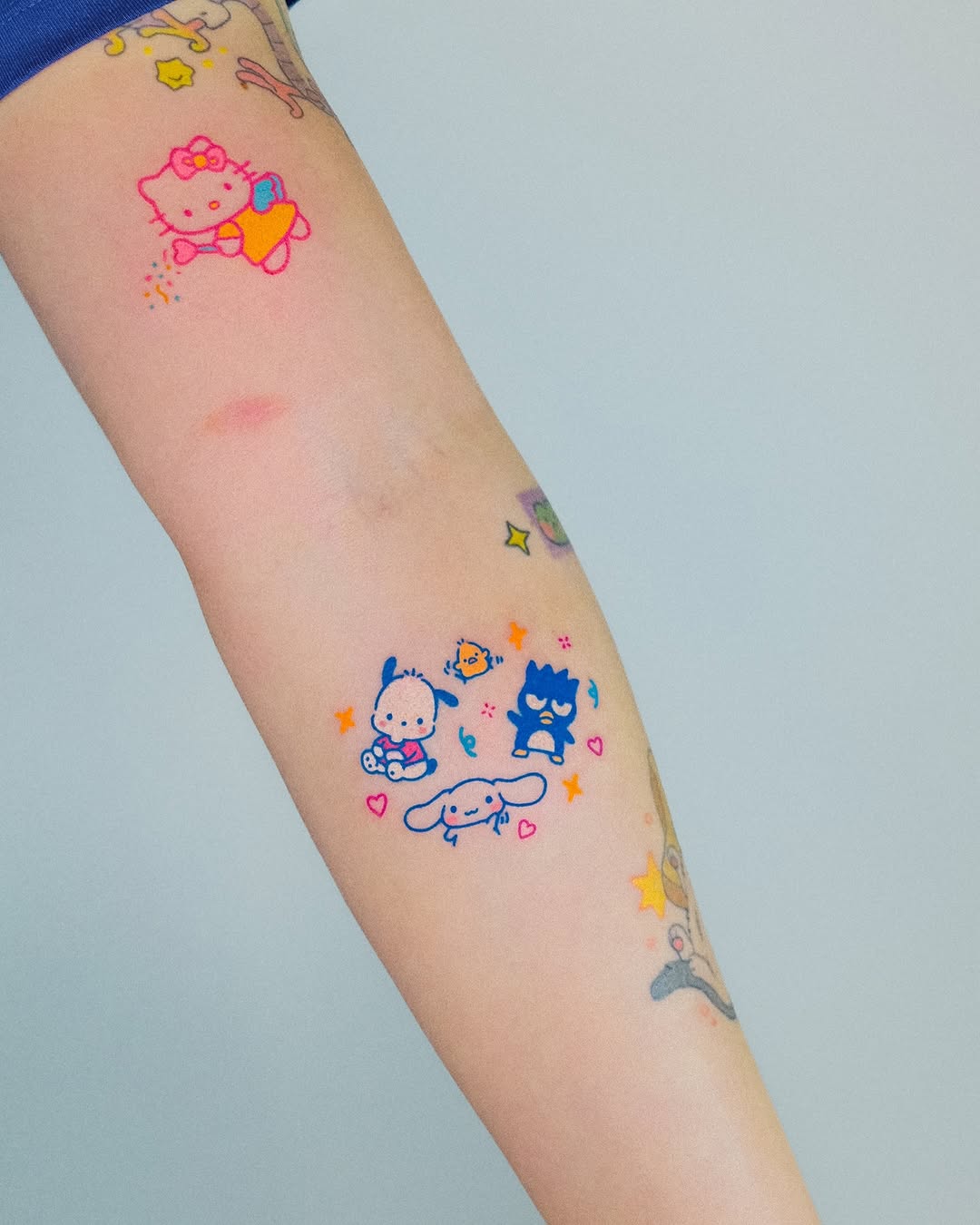 Tattoo by @katzepoke — anime, fine_line