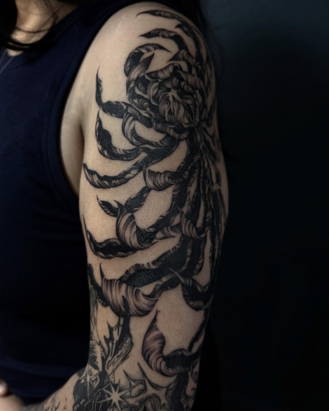 Tattoo by @tatxjoy — black_and_grey, realism