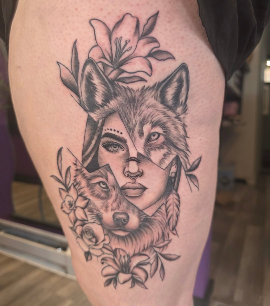 Tattoo by @cassiealtattoos โ realism, black_and_grey