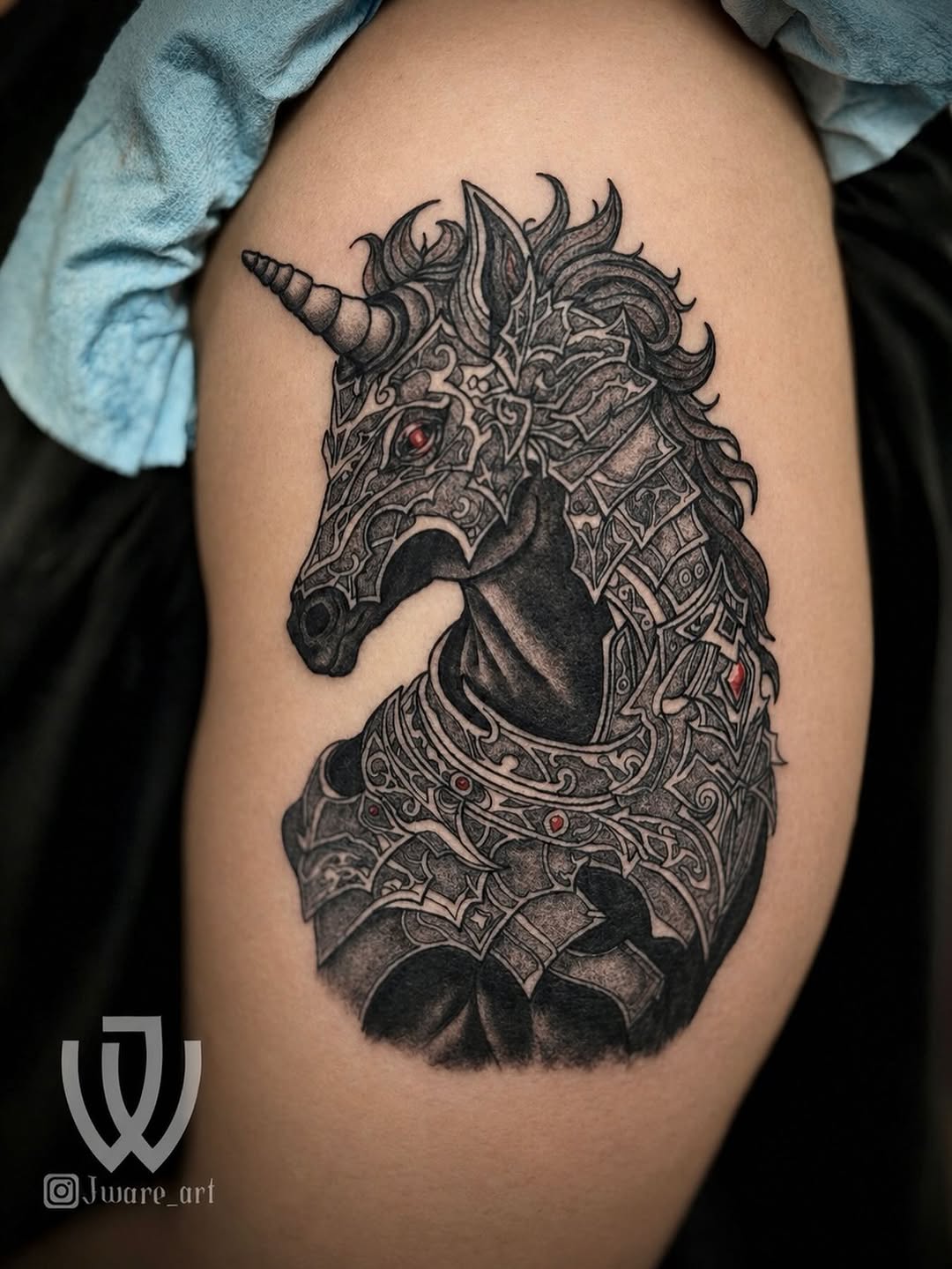 Tattoo by @jware_art — black_and_grey, realism