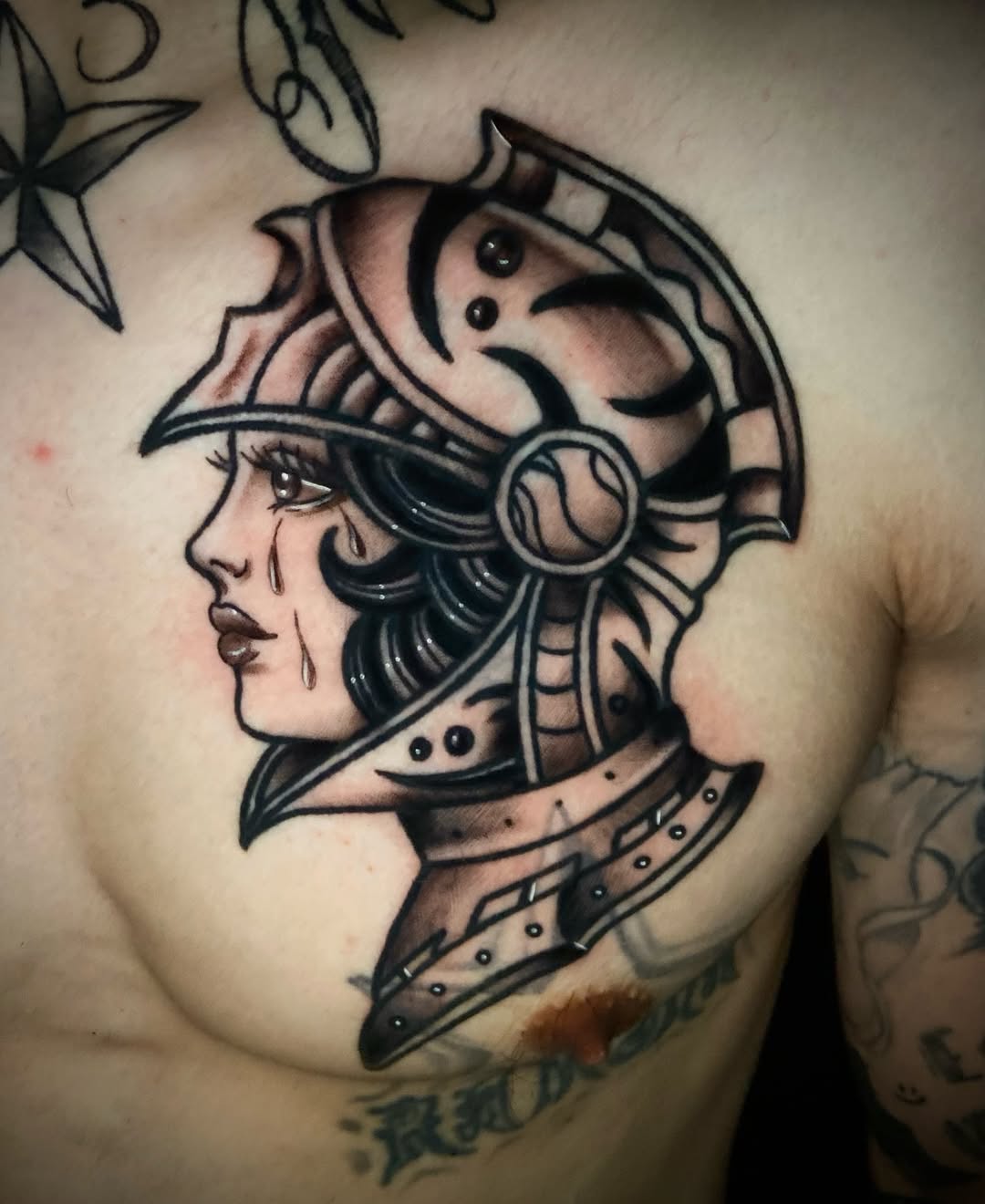 Tattoo by @figucciart — american_traditional, black_and_grey