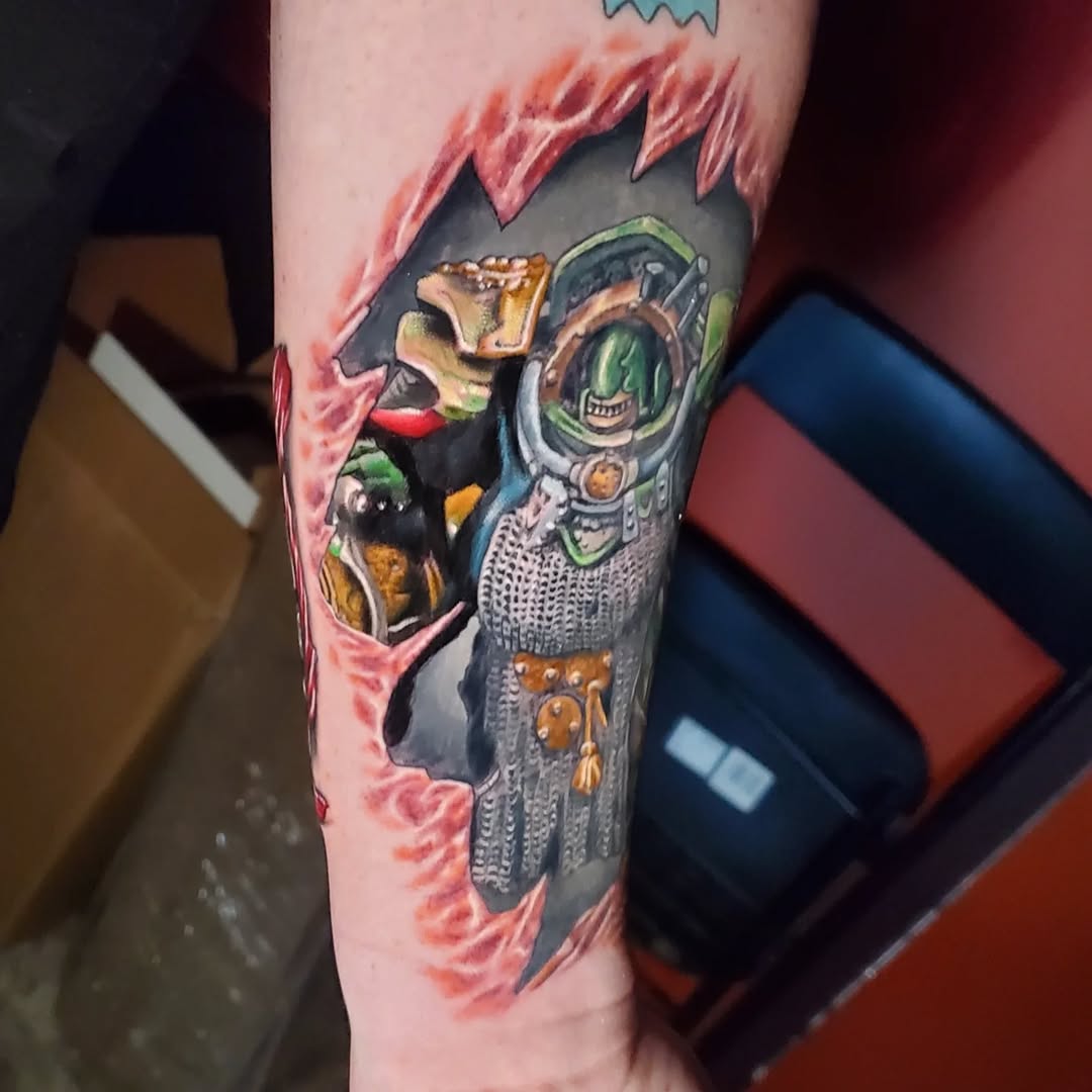 Tattoo by @mandrewtattoo — realism, black_and_grey