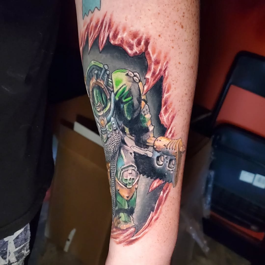 Tattoo by @mandrewtattoo — realism, new_school