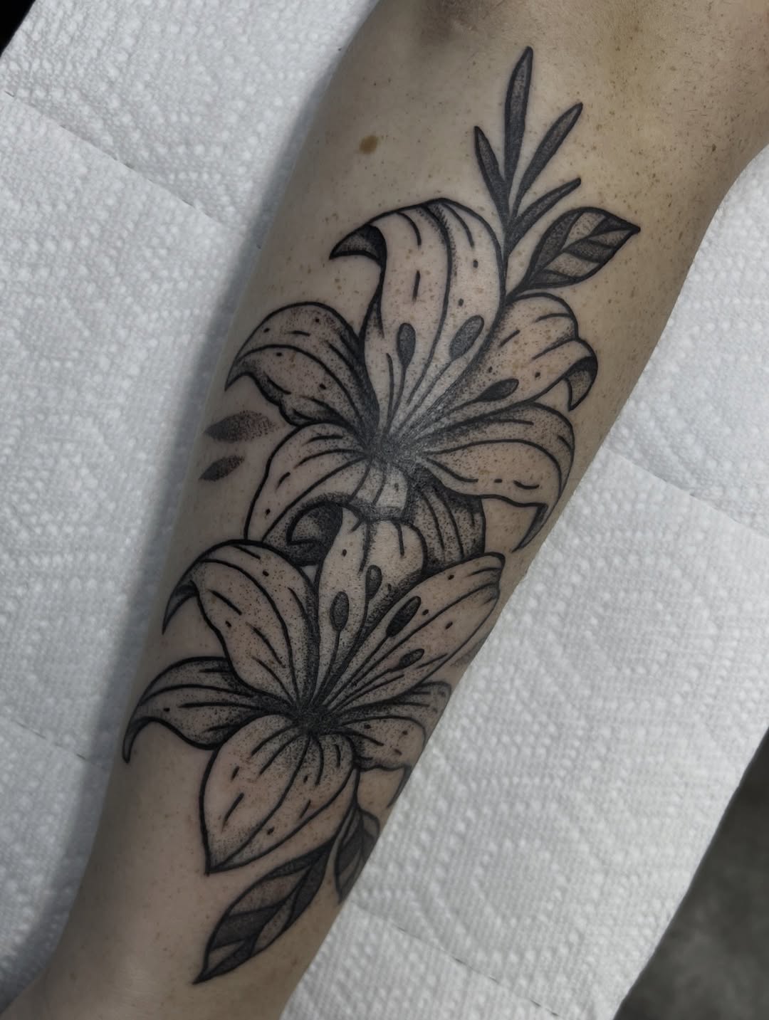 Tattoo by @devi.tattoos โ illustrative, black_and_grey