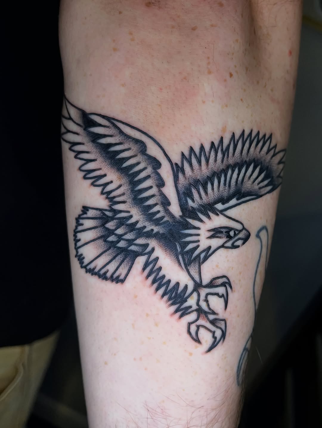 Tattoo by @traffic.death โ american_traditional, black_and_grey