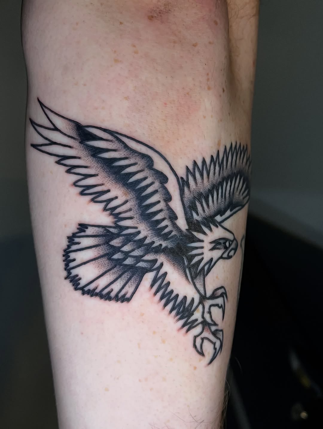 Tattoo by @traffic.death โ american_traditional, black_and_grey