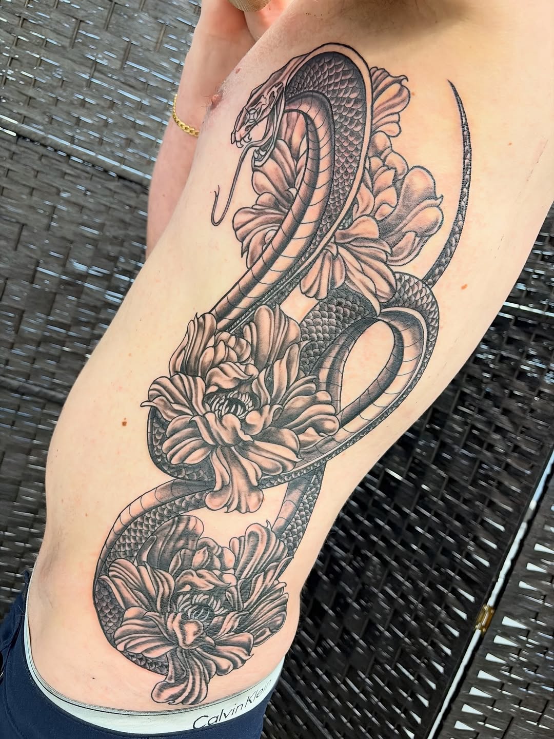 Tattoo by @brittanytattoome — japanese_irezumi, black_and_grey