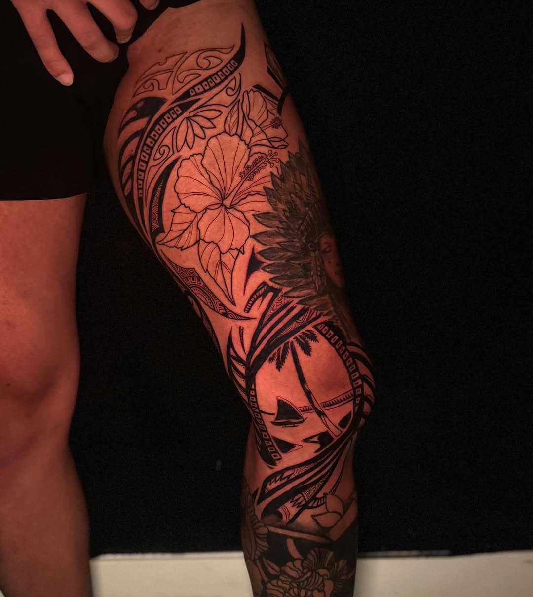 Tattoo by @ninelivestvttoo — tribal, black_and_grey