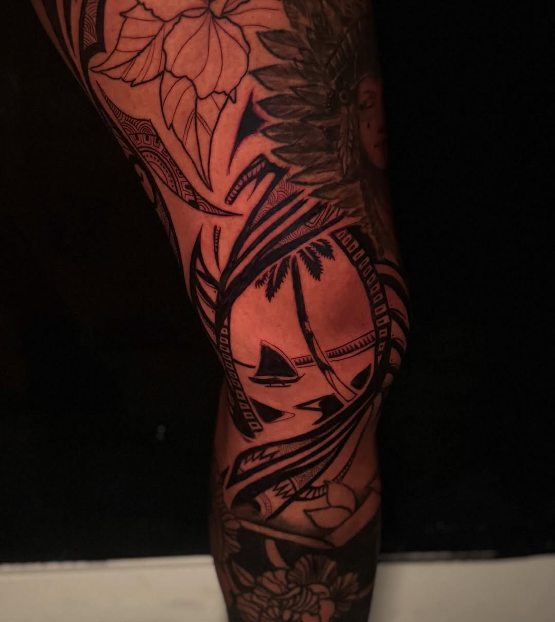 Tattoo by @ninelivestvttoo — tribal, blackwork
