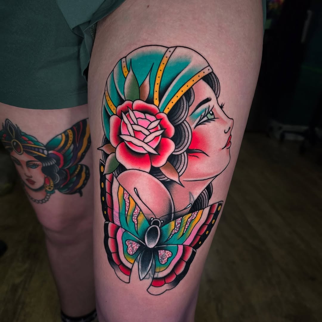Tattoo by @justin_tattoos — american_traditional, neo_traditional