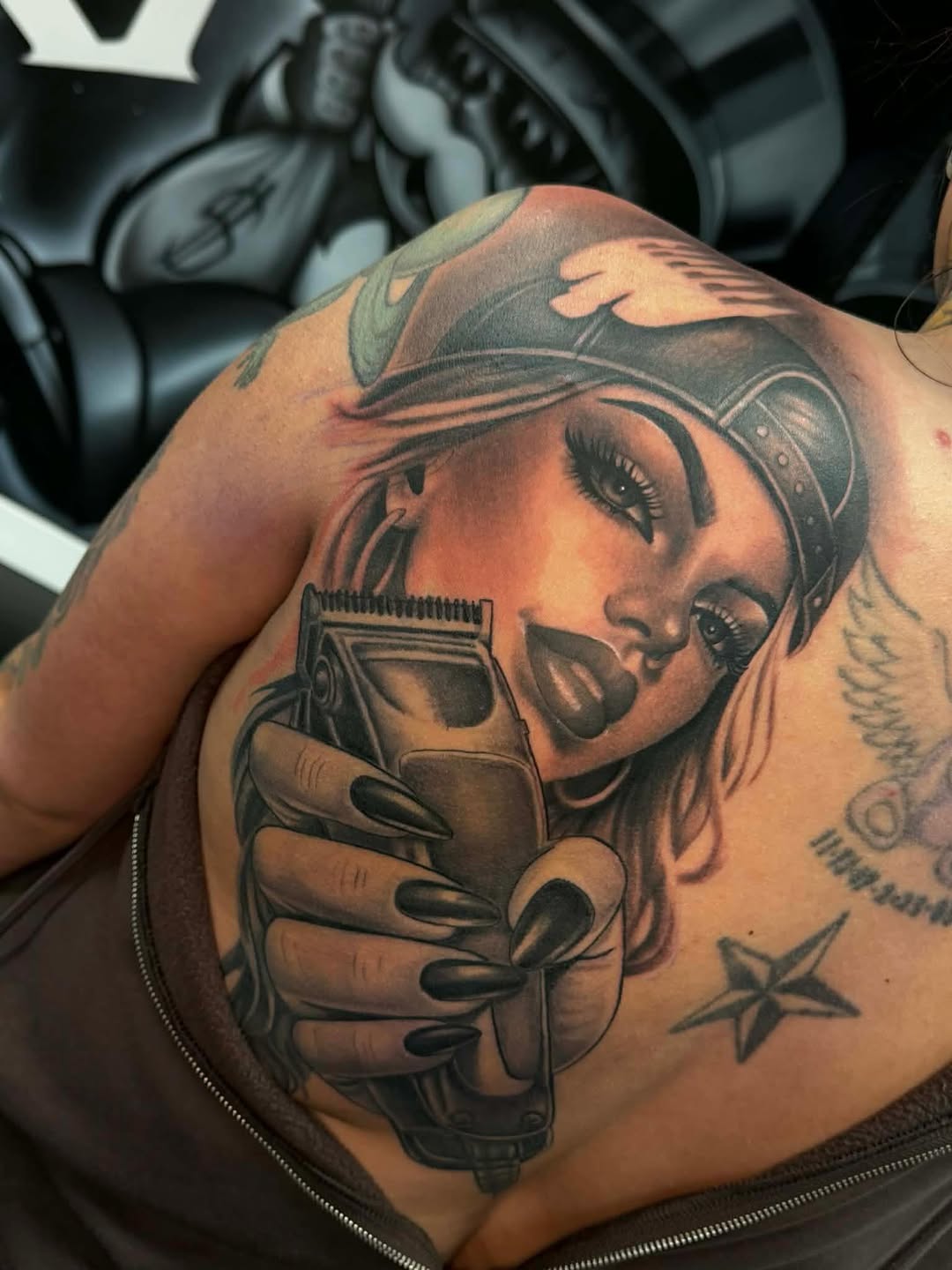 Tattoo by @bbz.ink β realism, black_and_grey