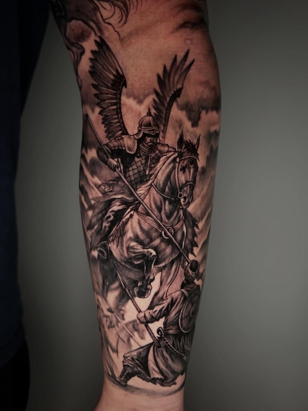 Tattoo by @dalton_king_tattoos — realism, black_and_grey