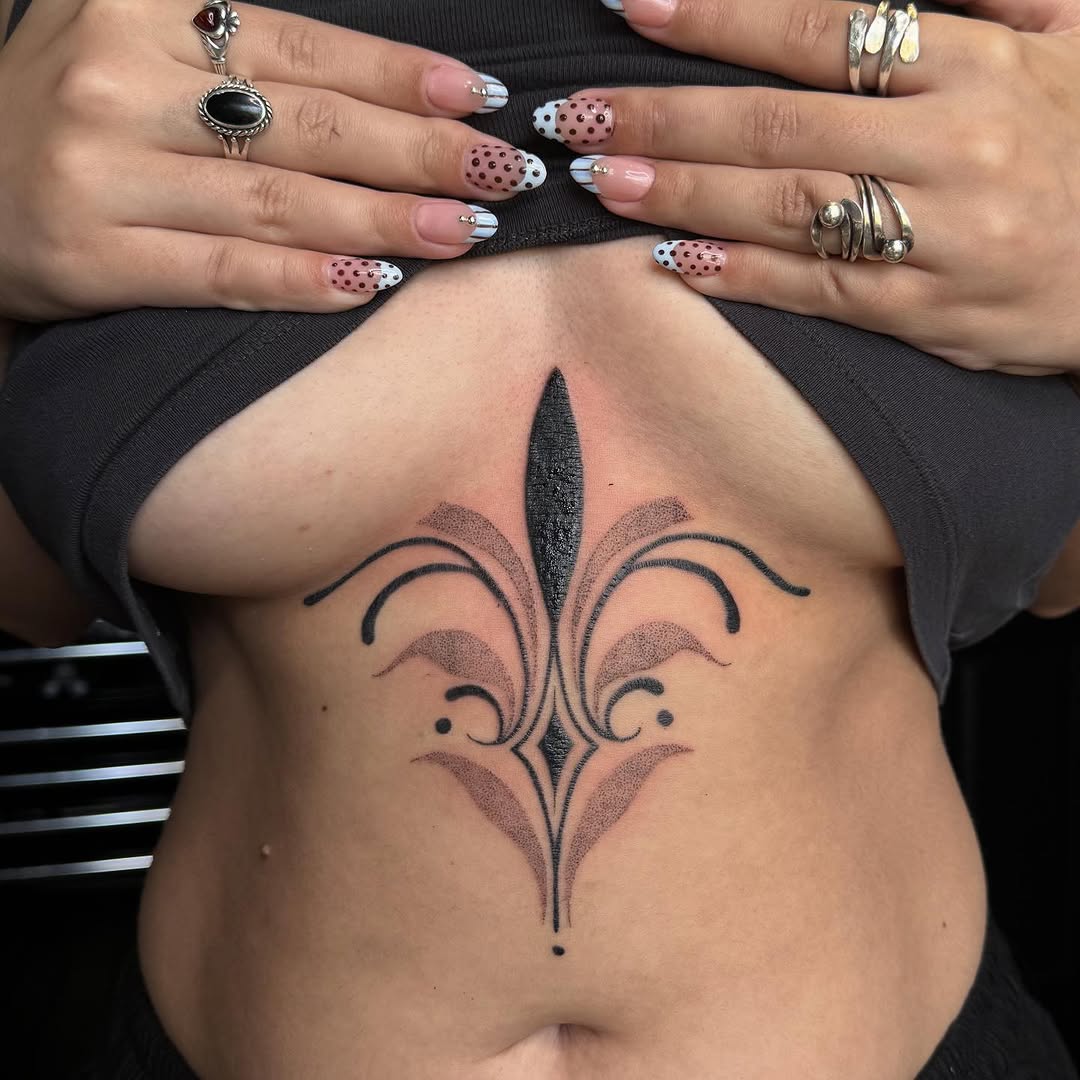 Tattoo by @mikailastattoos — dotwork, ornamental