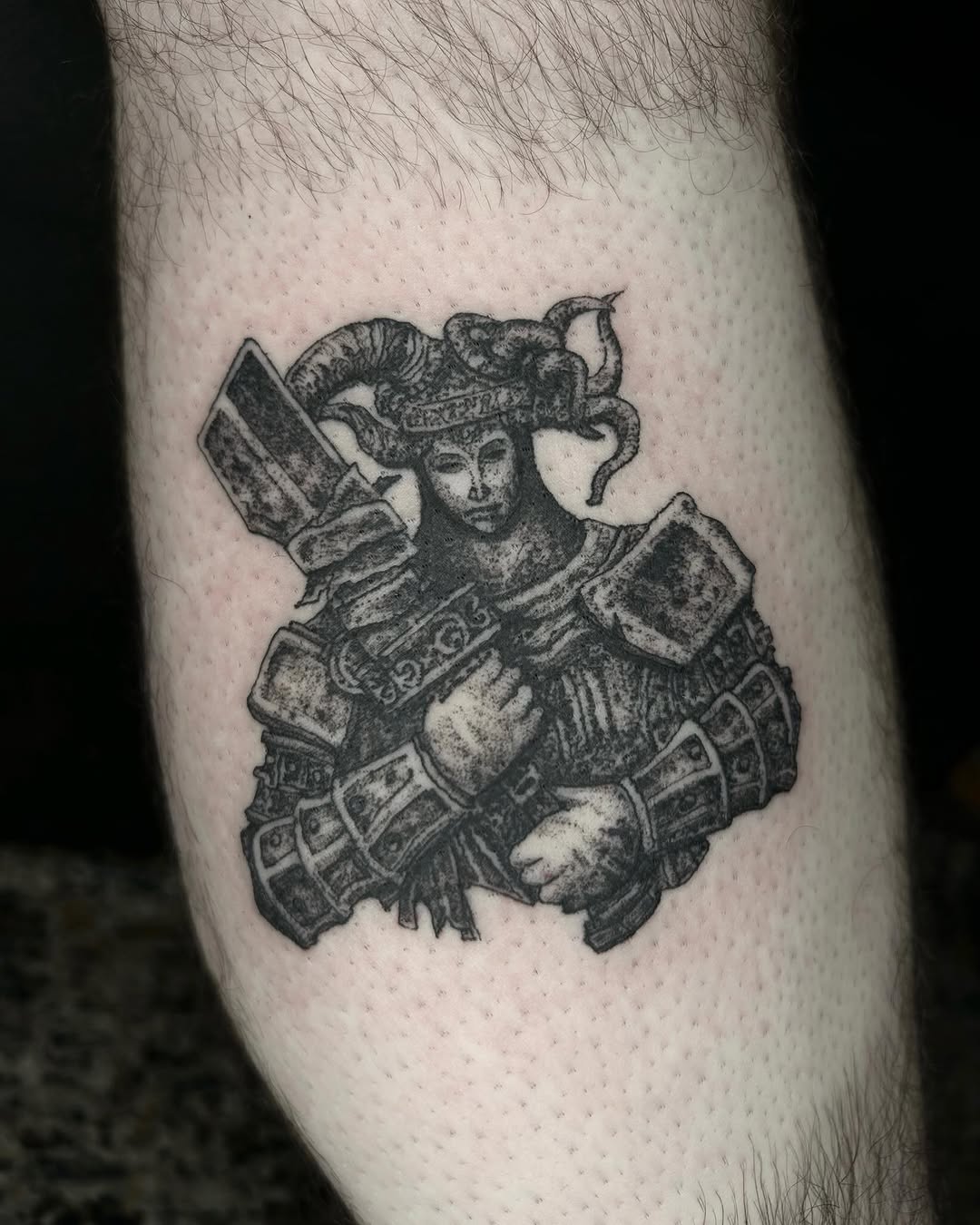Tattoo by @la13va_tear — black_and_grey, realism