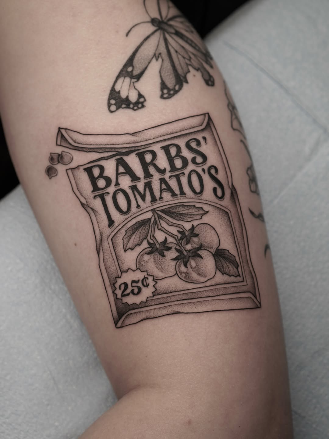 Tattoo by @carlosthebarloswarlos_ — illustrative, black_and_grey