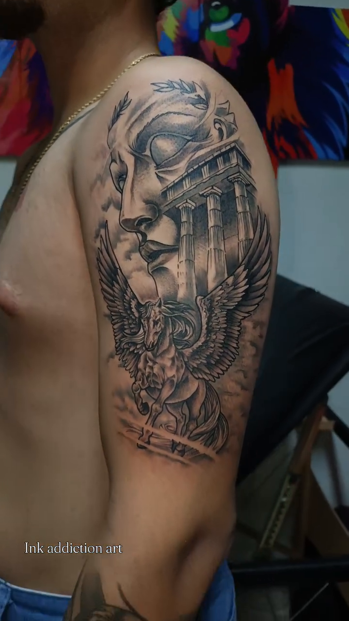 Tattoo by @ink_addiction_art — black_and_grey, realism