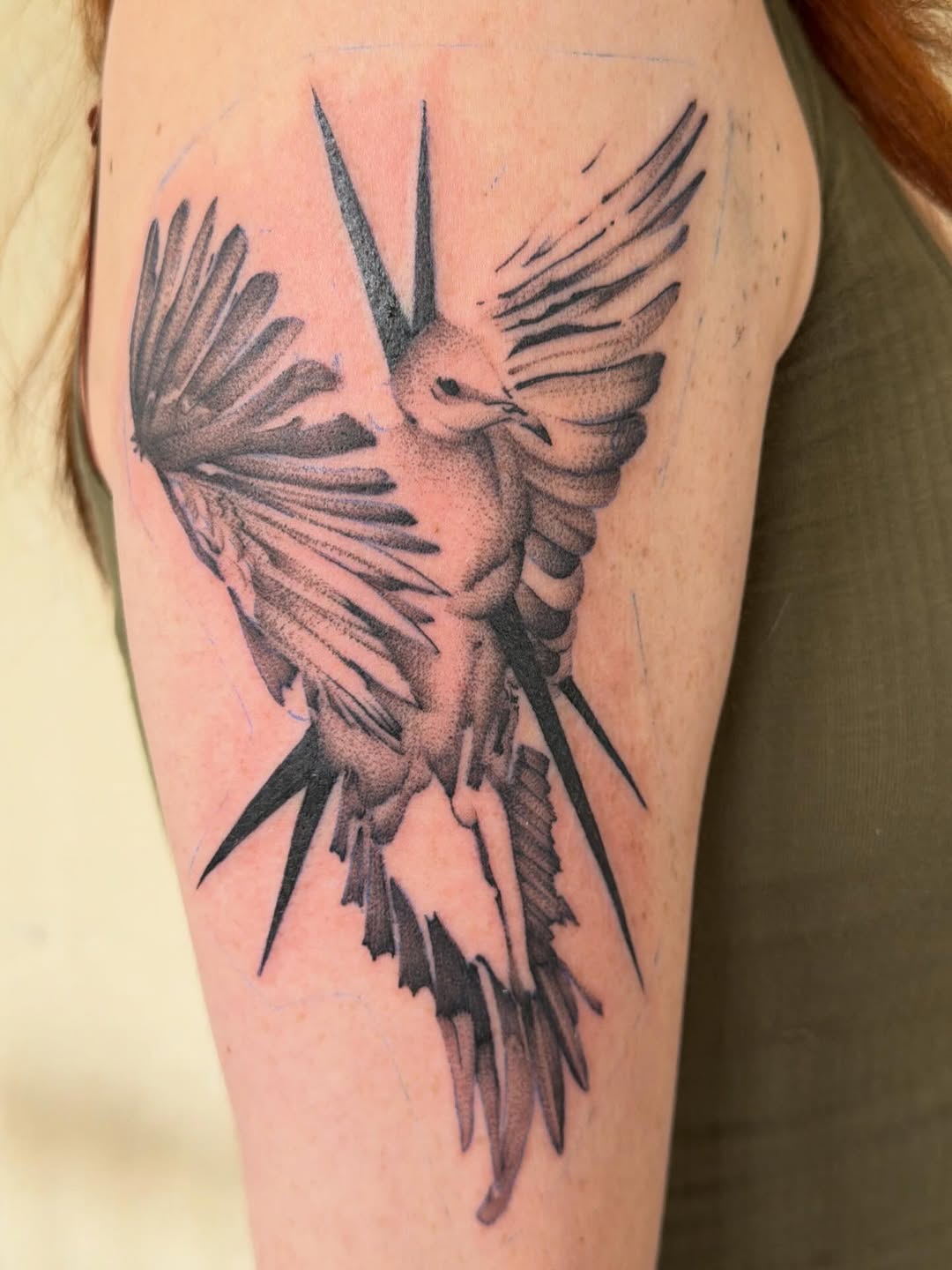 Tattoo by @polarizedbaby — dotwork, black_and_grey
