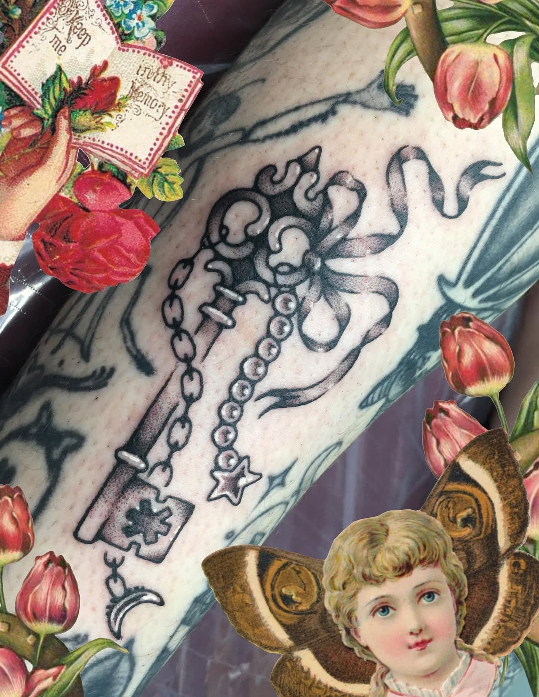 Tattoo by @abbeytat — illustrative, black_and_grey