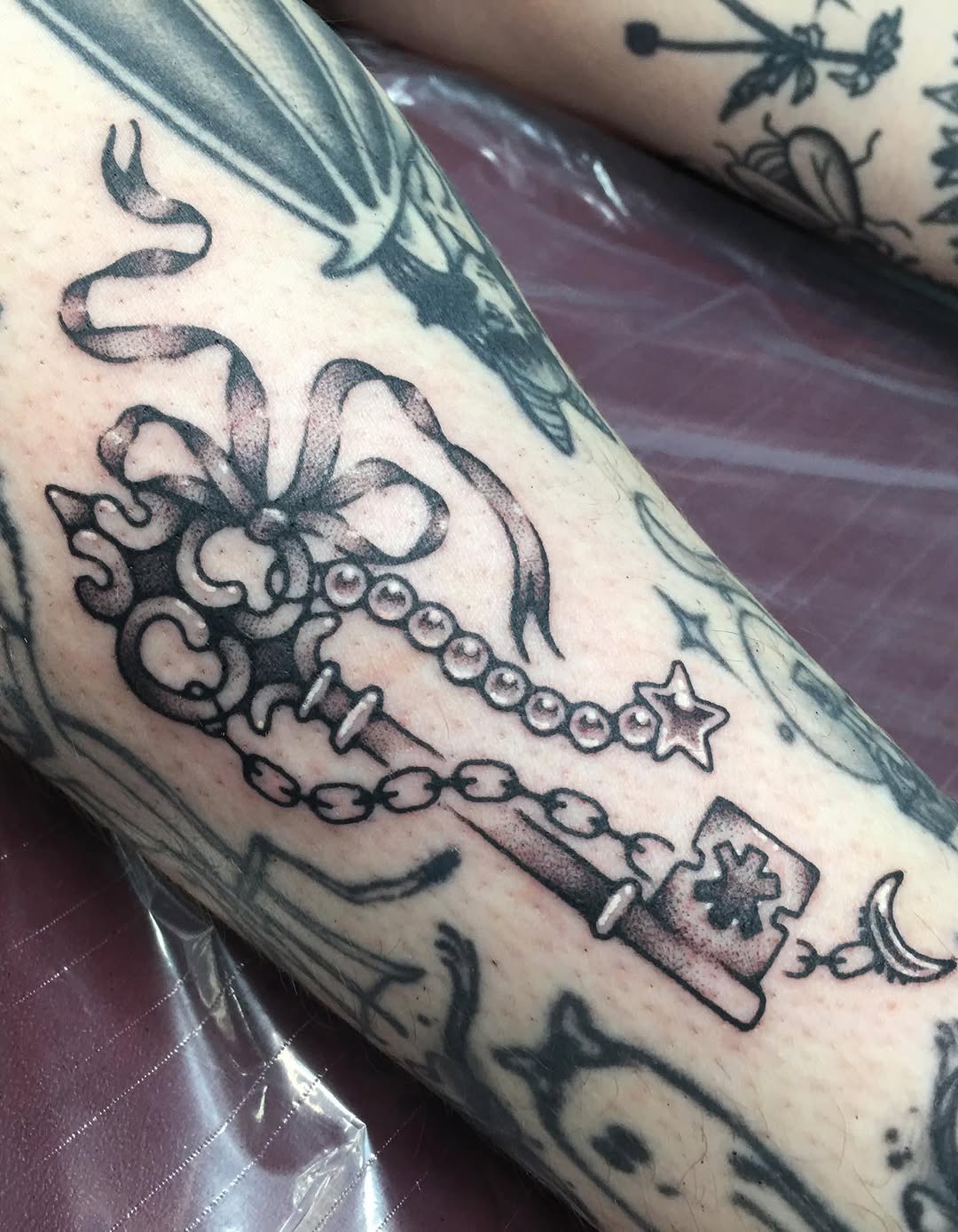 Tattoo by @abbeytat — illustrative, black_and_grey